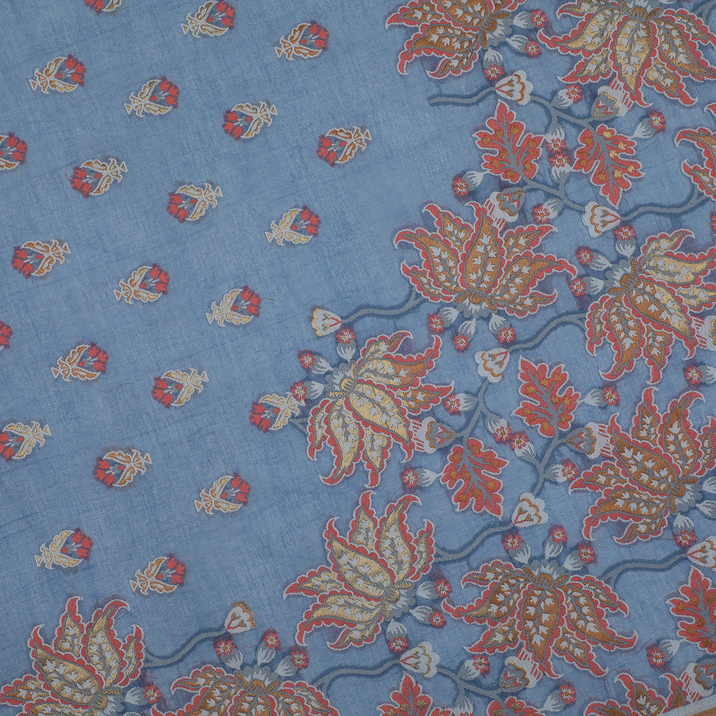 Blue Jacquard Blend Dupatta