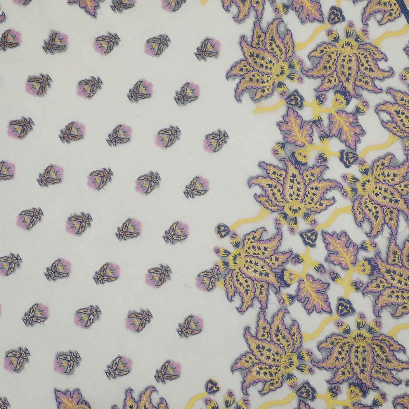 Grey Jacquard Blend Dupatta