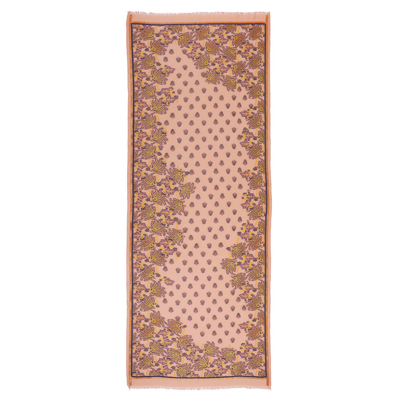 Peach Jacquard Blend Dupatta