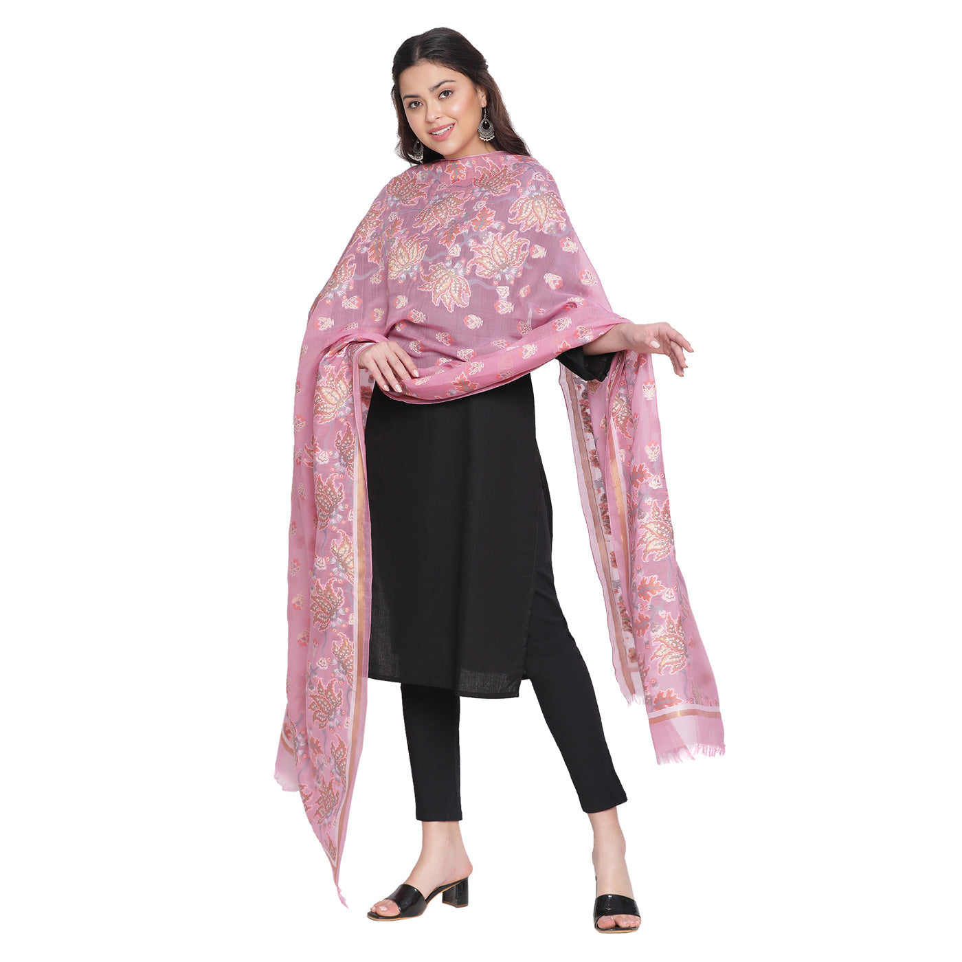 Mauve Jacquard Blend Dupatta