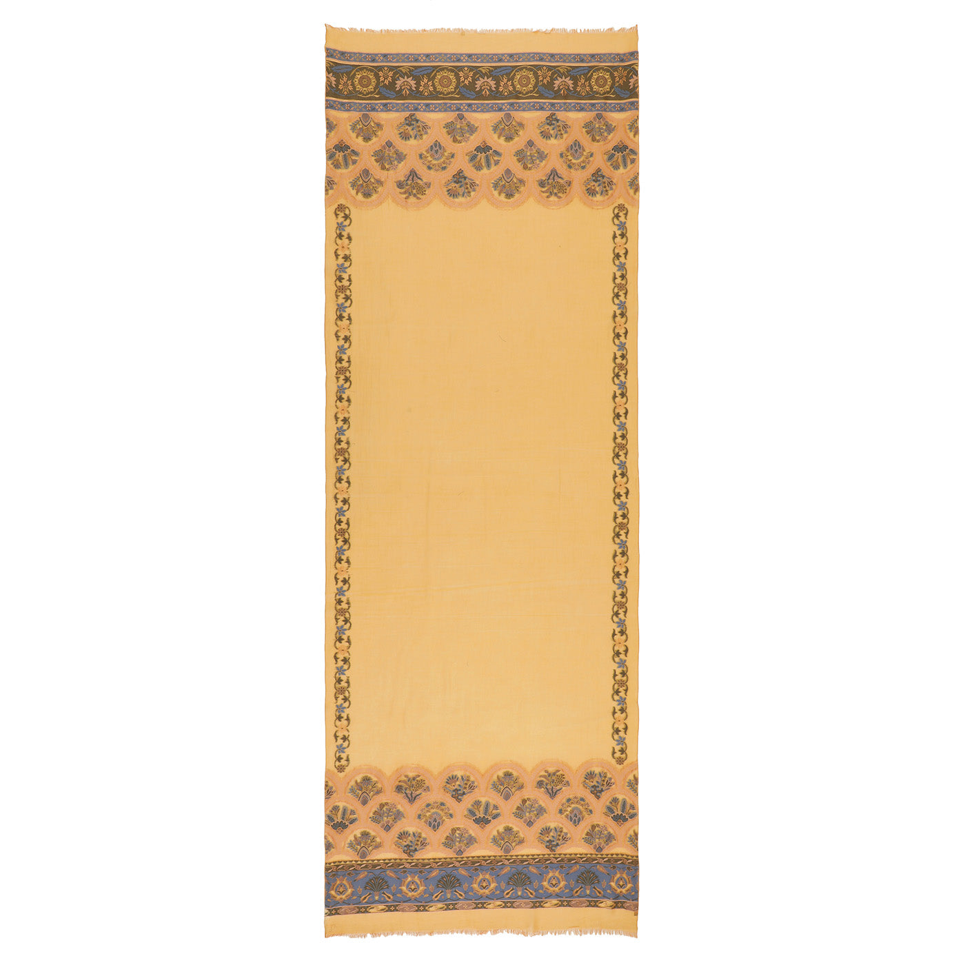 Mustard Cupro Metallic Tencel Woven Design Dupatta