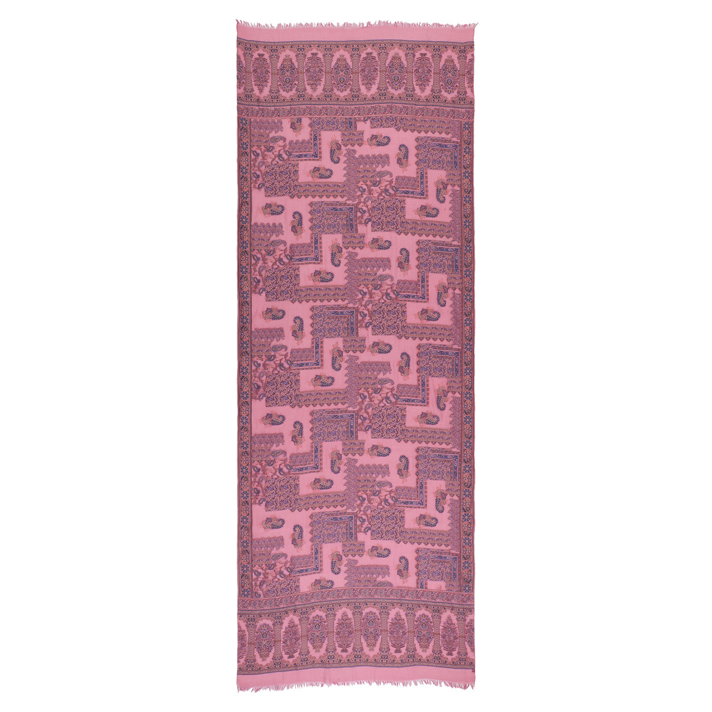 Pink Silk Metallic Tencel Woven Design Dupatta
