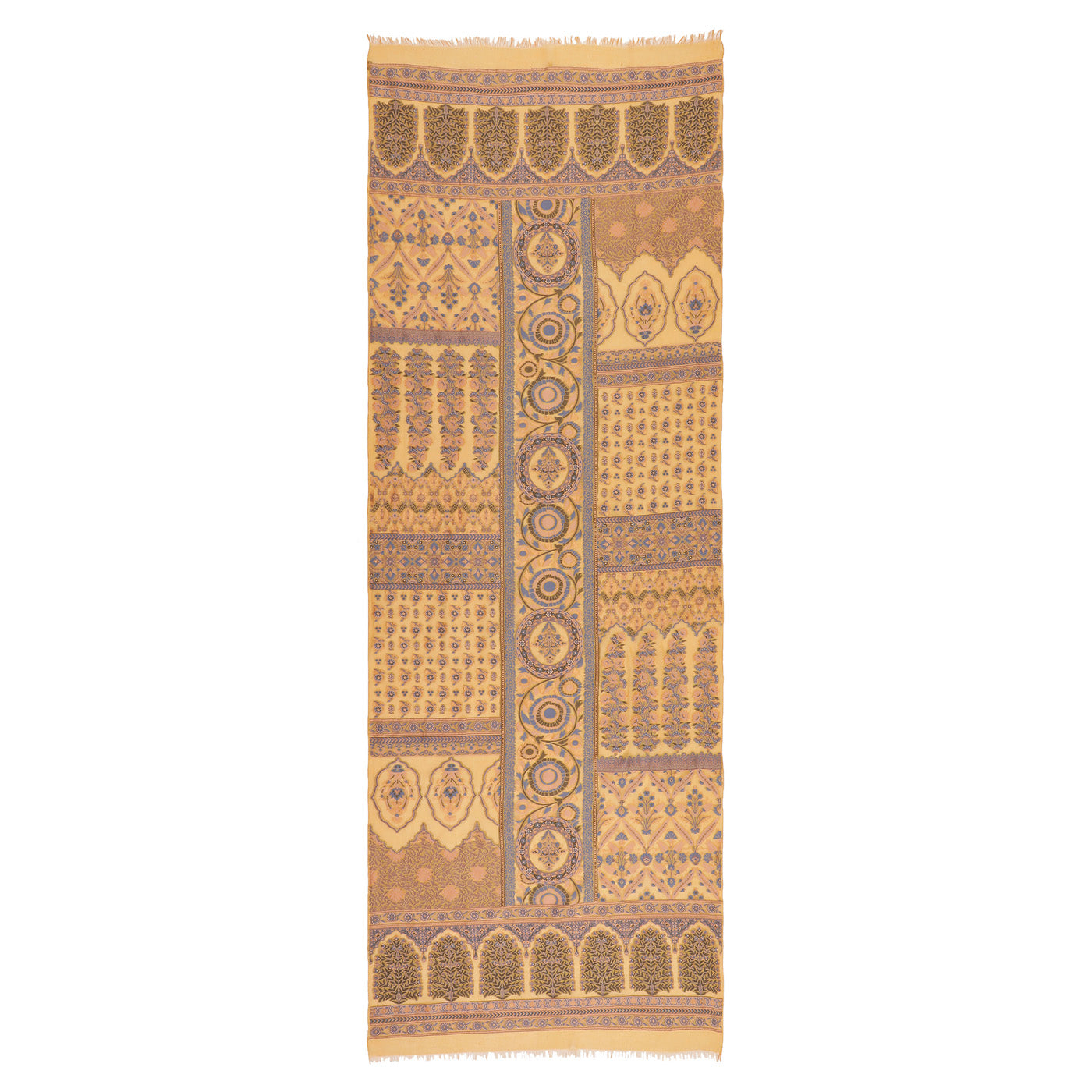 Mustard Silk Metallic Tencel Blend Woven Design Dupatta
