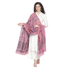Pink Silk Metallic Tencel Blend Woven Design Dupatta
