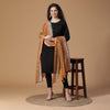 Yellow Metallic Cotton Silk Printed Dupatta