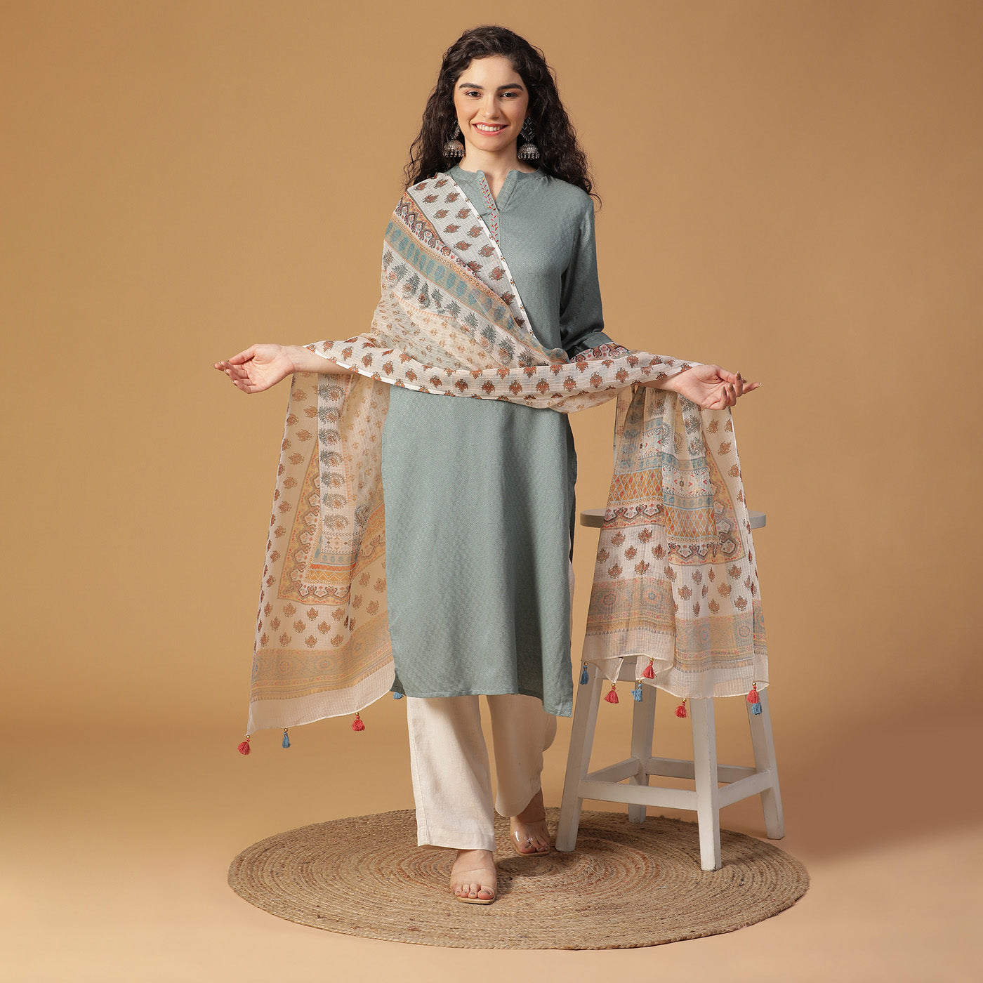 Silk Kota Cotton Printed Dupatta