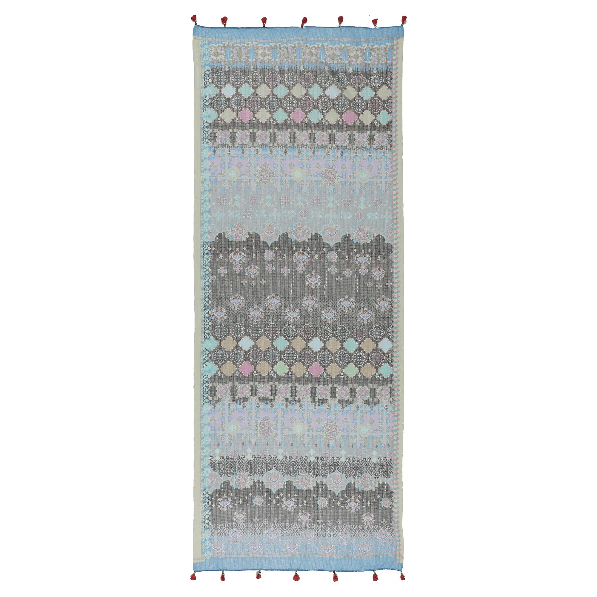 Navrang: Ink Cascade Mix Printed Cotton Silk Dupatta