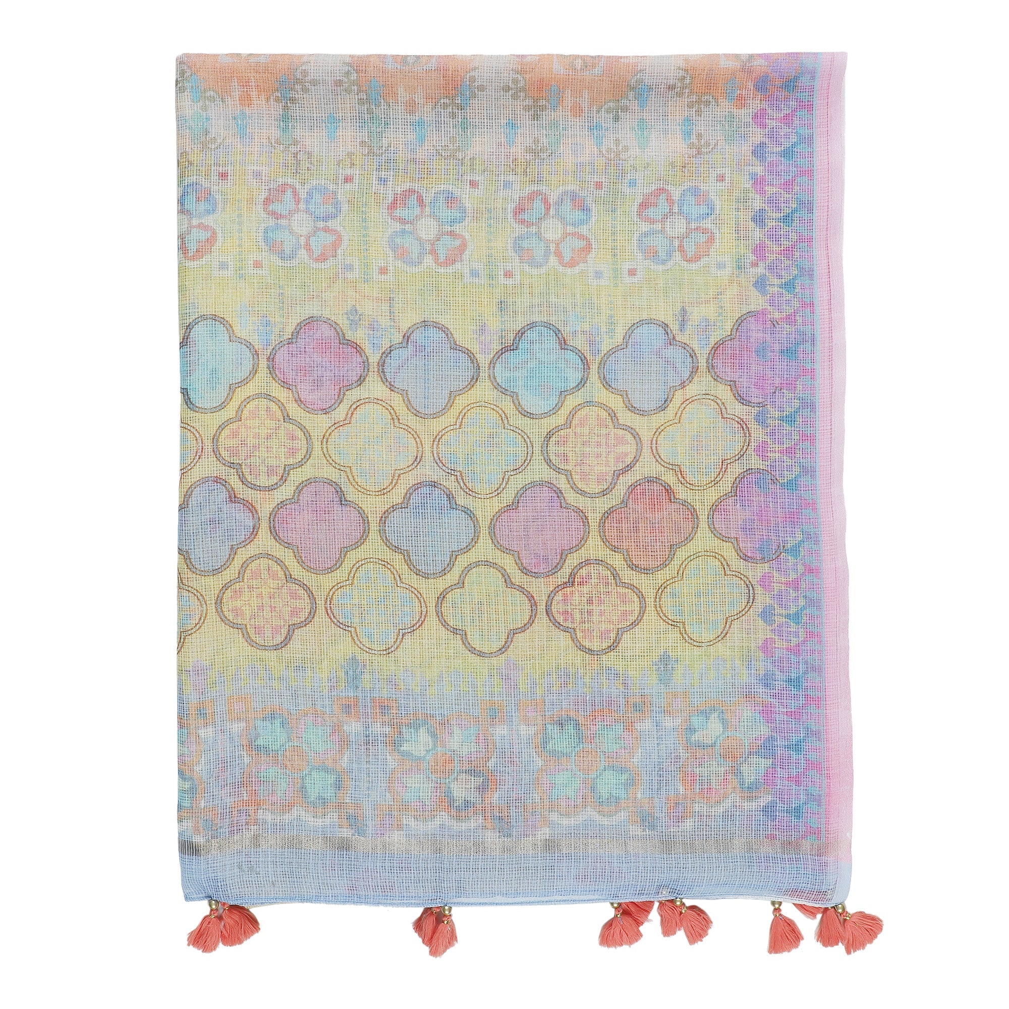 Navrang: Ink Cascade Mix Printed Cotton Silk Dupatta
