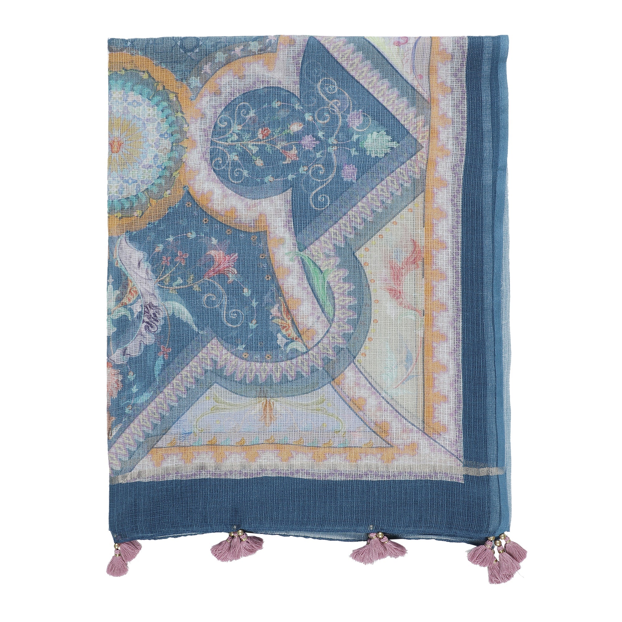 Kaalika: Meadow Printed Cotton Silk Dupatta
