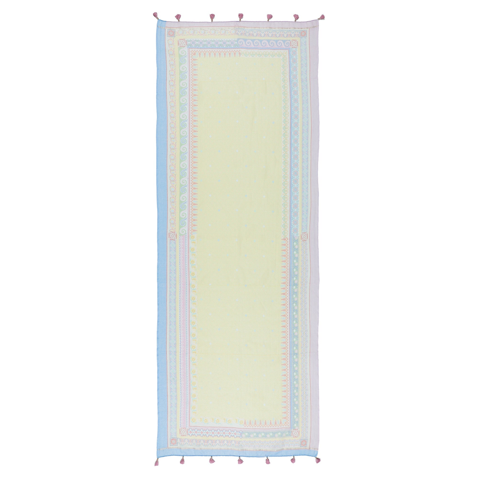 Aanya: Blush Cascade Printed Cotton Silk Dupatta