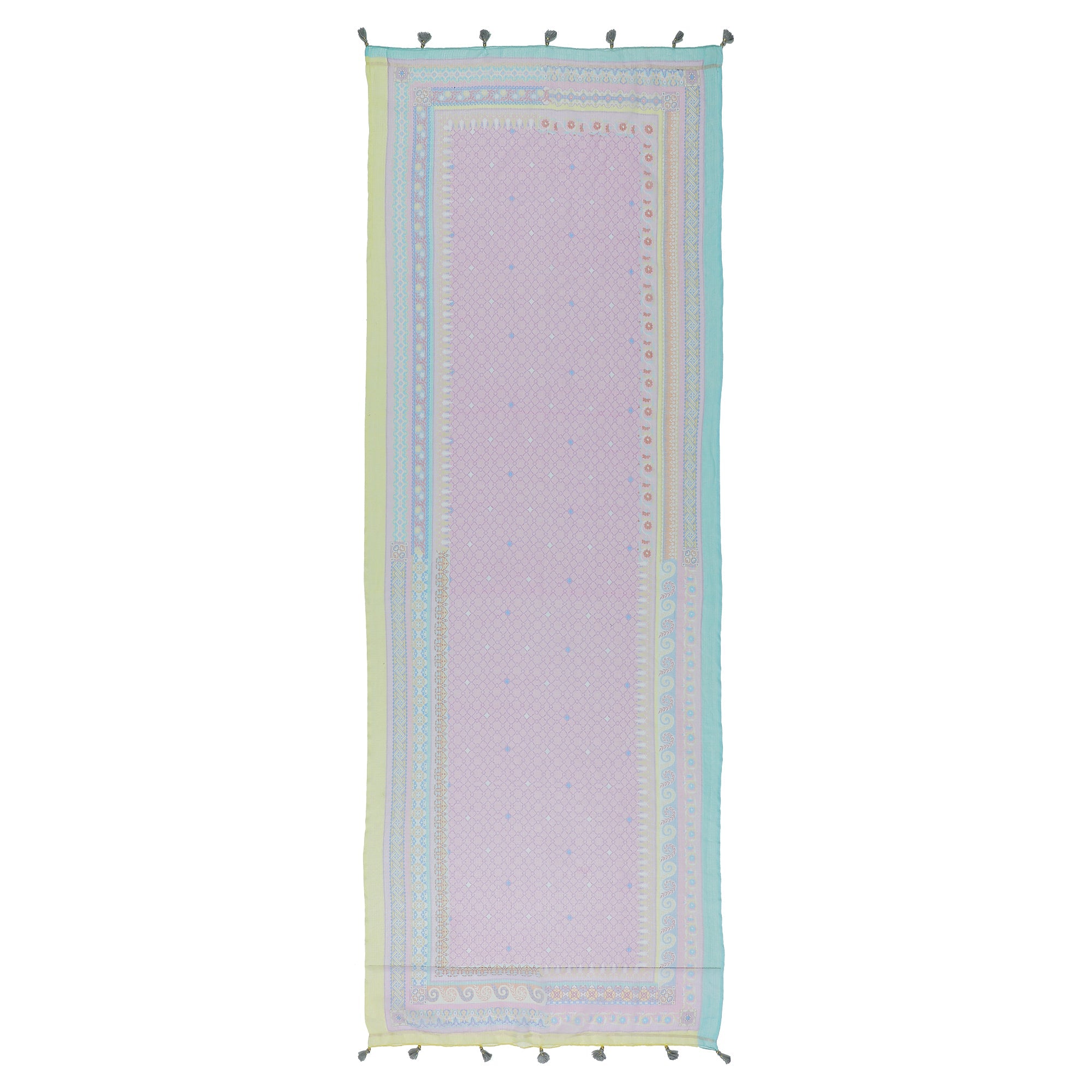 Aanya: Blush Cascade Printed Cotton Silk Dupatta