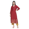 Deep Maroon Cotton Silk Suit Set