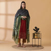 Deep Maroon Cotton Silk Suit Set