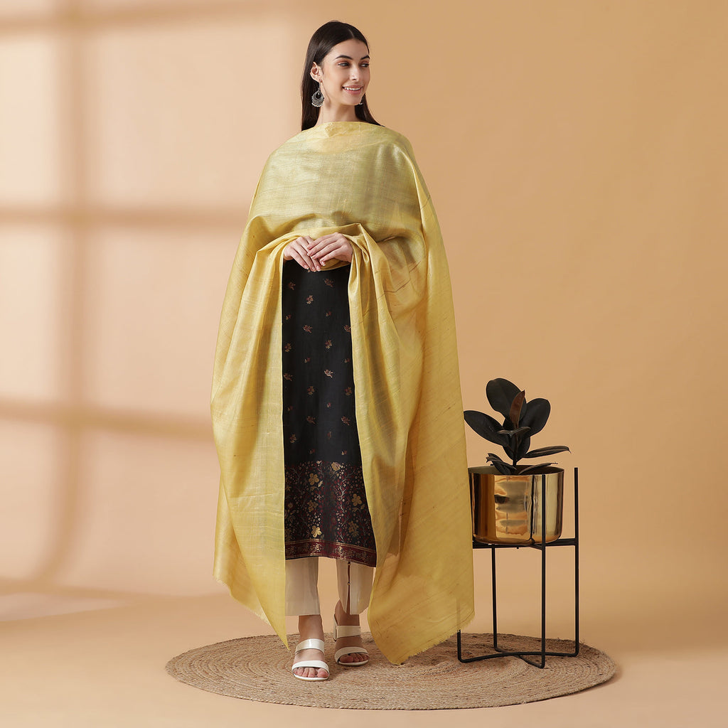 Tarbiyat : woven Design Golden Suit