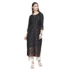 Black Woven Design Unstitched Suit Set