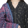 Ebony Black Woven Design Unstitched Suit Co-Ord Set