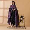 Ebony Black Woven Design Unstitched Suit Co-Ord Set