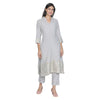 Woven Design Grey Unstitched Suit Co-ords Set