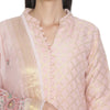 Pink Woven Design Unstitched Suit Co-ords Set