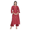 Maroon Woven Design Unstitched Suit Co-ords Set