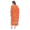 Dark Rust Woven Design Cotton Silk Blend Unstitched Suit Co-ords Set