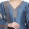 Plain Woven Cotton Silk Blue Unstitched Suit Co-ords Set