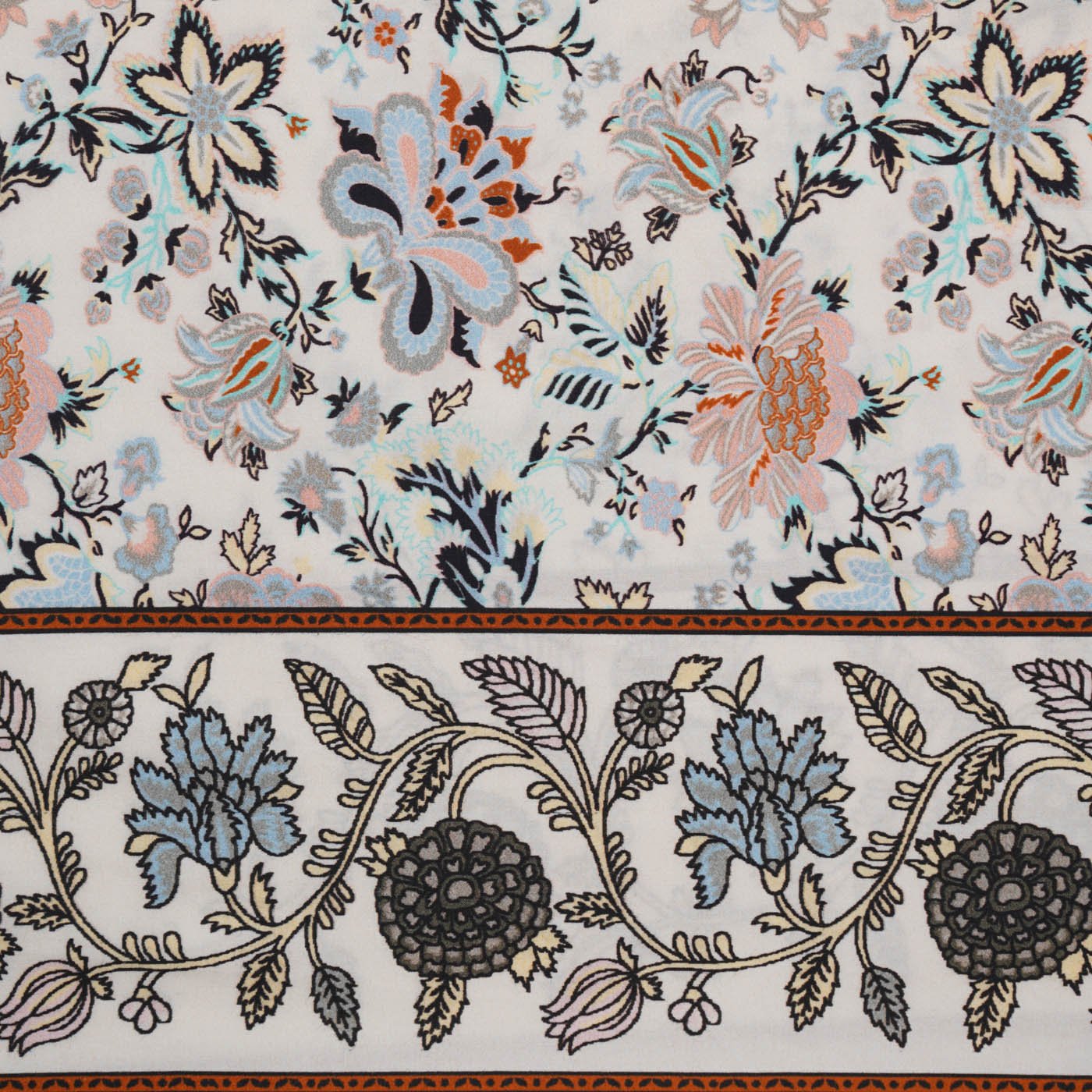 Buy Dusty Gamathi Off White Colour Floral Print Cotton Fabric Online 9072CQ  - SourceItRight