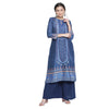 Blue Cotton Silk Unstitched Suit Set (2 Piece)