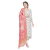 Off White Printed Cotton Unstitched Suit Co-ords Set