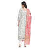 Off White Printed Cotton Unstitched Suit Co-ords Set