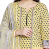 Yellow Printed Design Cotton Unstitched Suit Co-ords Set