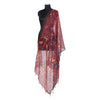 Maroon Unstitched Suit Co-Ord with Multicolor Printed Dupatta
