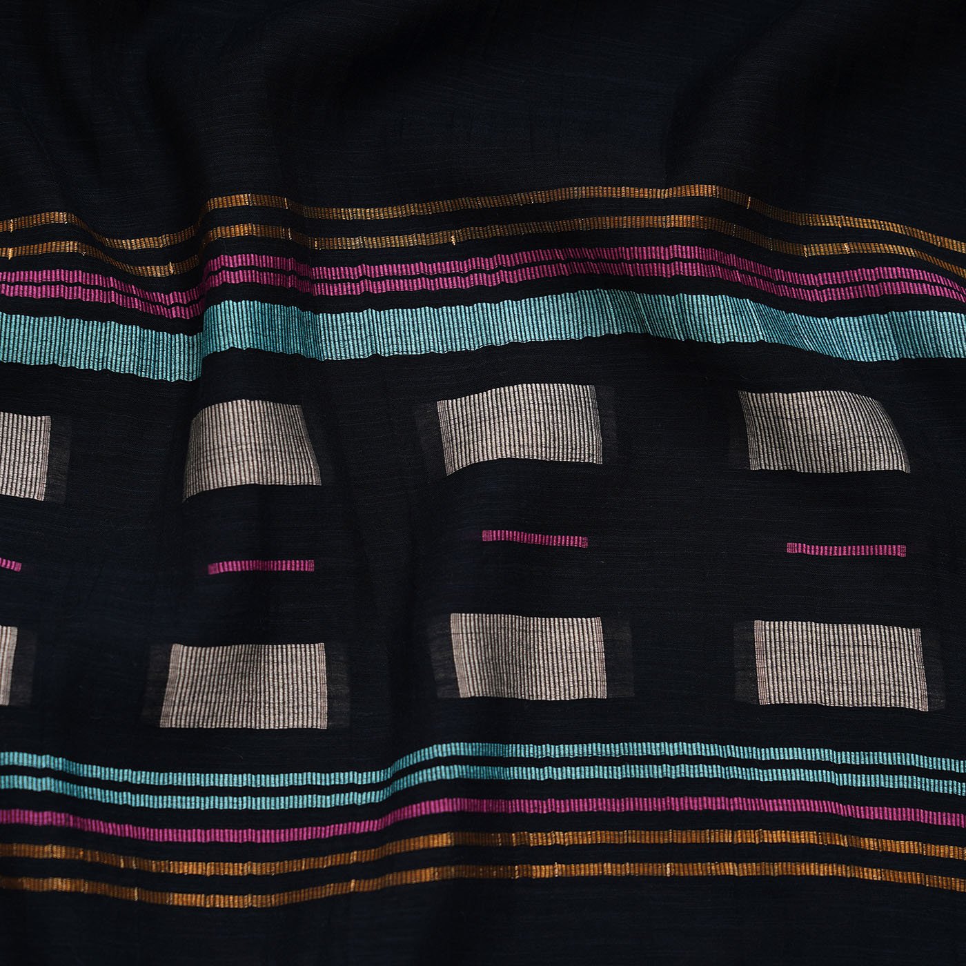Aaditri Striped Cotton Silk Dupatta