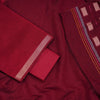 Maroon Unstitched Suit Co-Ord with Maroon  Dupatta
