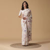 Watery Floral Embroidered Chanderi Cotton Silk Saree