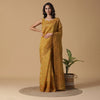Kullu Geomatrical Mustard Woven Design Silk Saree