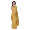 Kullu Geomatrical Mustard Woven Design Silk Saree