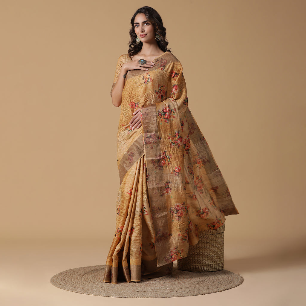 Pure Silk Saree with Digital print - Rapurnas