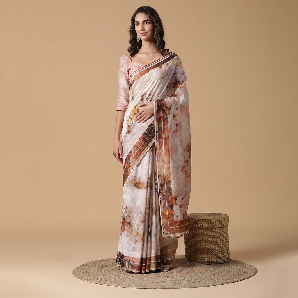 Sadhavi Printed Chanderi Silk Saree