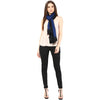 Dobby Navy Woolen Shawl