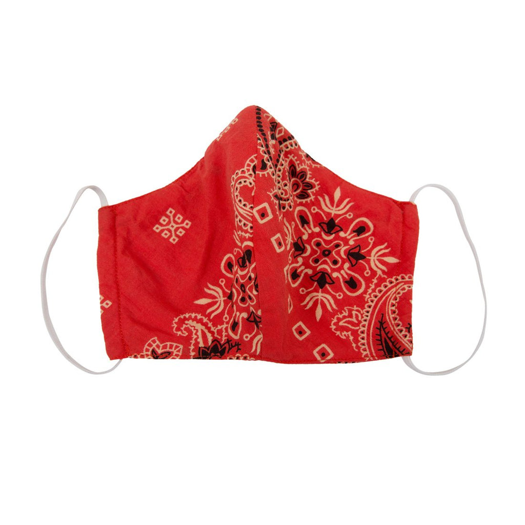 Duckbill Pleated Red Printed Antiviral Face Mask