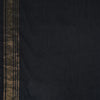 Striped Zari Black Fabric
