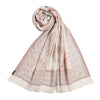 Off White Abstract Wool Woven Design Shawl