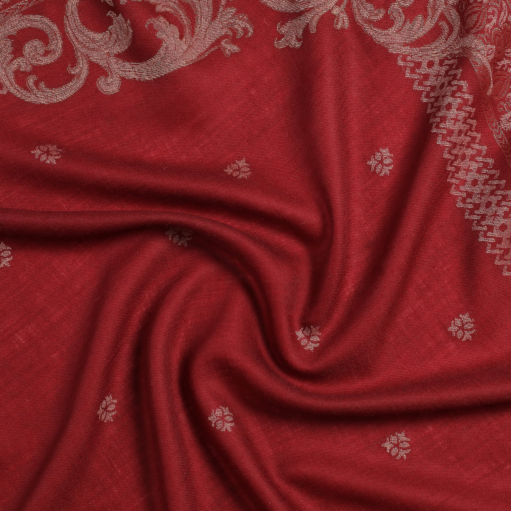 Aadila Majestic Wool Elegance Woven Design Shawl