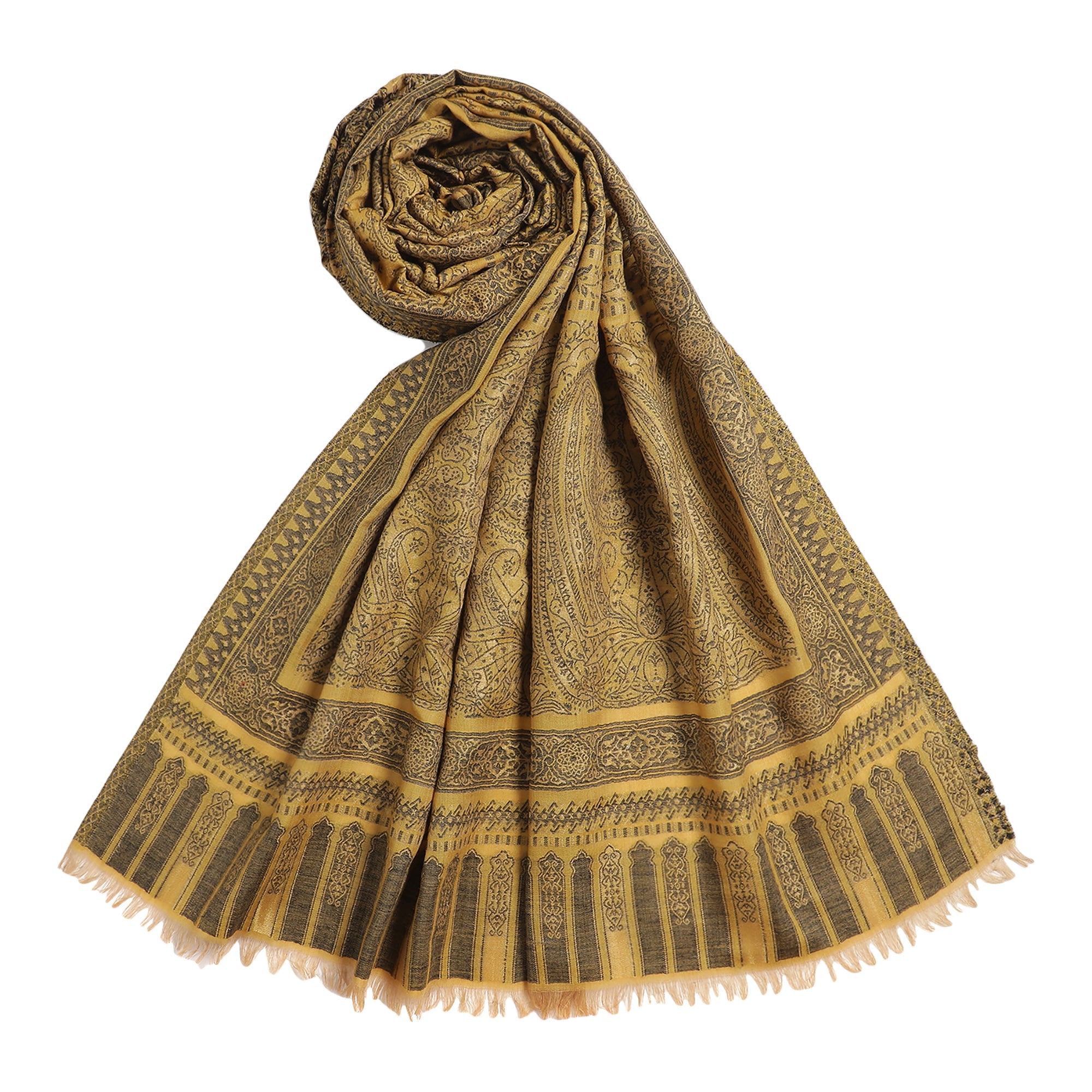 Sakina Woven Design Graceful Woolen Metal Drape Shawl