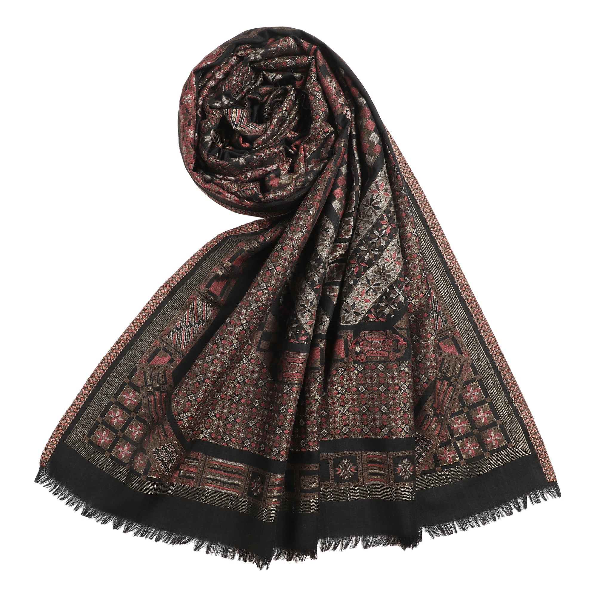 Mirza Woven Design Woolen Shawl