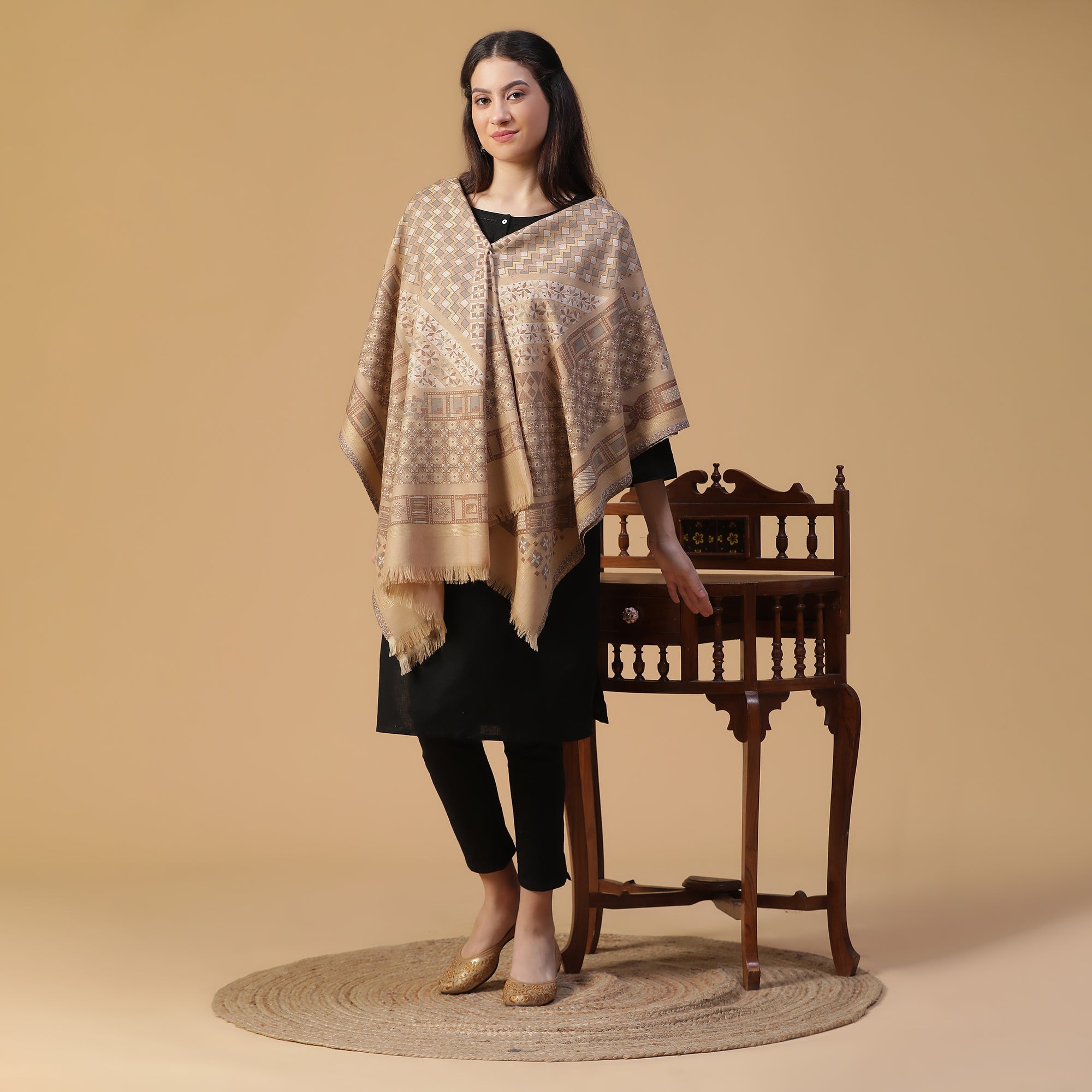 Mirza Woven Design Woolen Shawl
