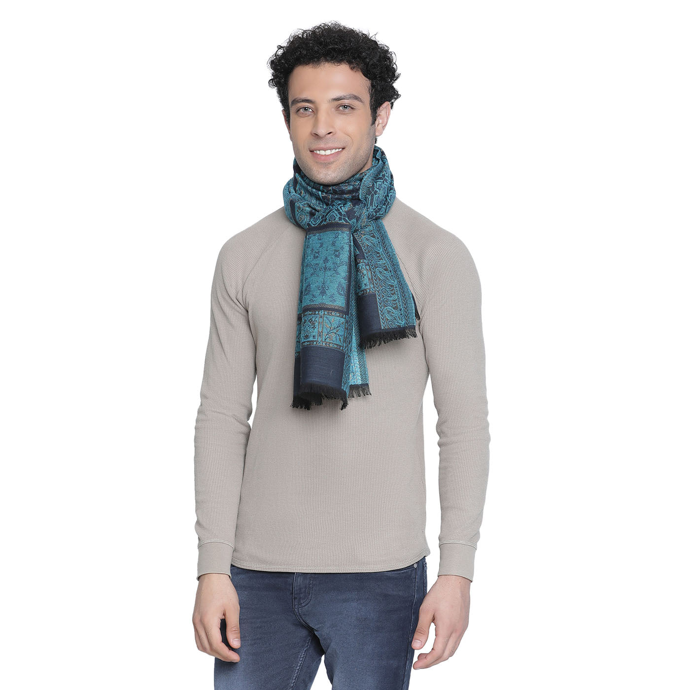 Wool Lurex Woven Design Muffler
