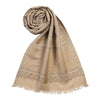 Nayan Dark Beige Wool Lurex Jacquard Muffler