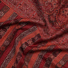 Faizal Dark Marron Wool Metallic Jacquard Muffler
